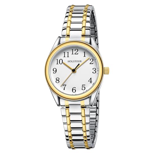 HOLSTOUR Women’s Watch, White, 6.10in-6.80in