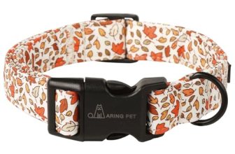 ARING PET Fall Dog Collars, Cute Autumn Maple Leaves Pet Collar with Quick Relea