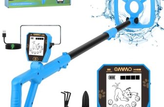 OMMO Kids Metal Detector with Funny LCD Display, Adjustable Height(Azure)