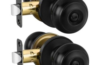 Haidms 2 Pack Matte Black Door Knobs Interior Privacy