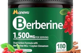 Berberine Supplement HCl 1500mg with Ceylon Cinnamon for Weight* Management