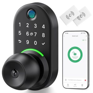 Keypad Smart Door Knob Lock, Yamiry Fingerprint Keyless Entry Handle Lock