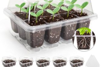 MIXC 10 Pack Seed Starter Tray, 120-Cell Stater Kit with Humidity Dome