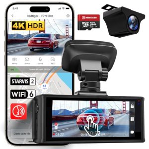 REDTIGER F7N Elite 4K HDR Dash Cam, STARVIS 2, Voice Control, 128G Card