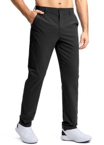 Pudolla Men’s Golf Pants Mens Dress Pants Stretch Work Pants 32 Lightweight Quic