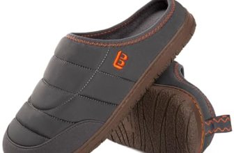 LongBay Mens Slip on Slippers Two-Tone Memory Foam House Shoes Grey,11