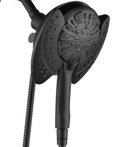 INAVAMZ 2 in 1 Shower Head with Handheld Combo High Pressure Black 2.5 GPM