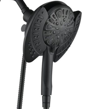INAVAMZ 2 in 1 Shower Head with Handheld Combo High Pressure Black 2.5 GPM