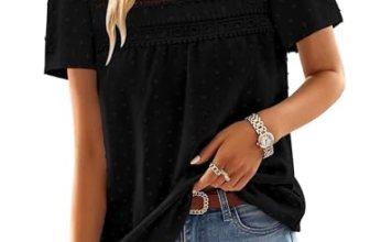 Shirt Women Summer Boho Fashion Short Sleeve Blouse Dressy Casual Loose Flowy La