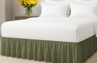 Bedskirt Queen Size Ruffle – Ruffled Bed Skirt – 12 Inch Drop – Sage Green