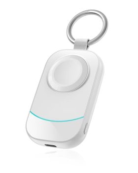 Travel Charger with Keychain for Apple Watch White