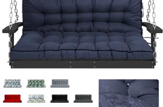Outdoor Waterproof Porch Swing Cushion Replacement, Navy blue, 63x40in