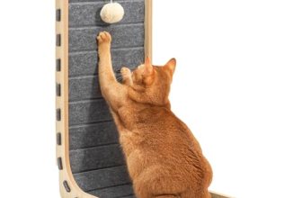 Nxwjoy Felt Cat Scratcher for Indoor Cats,26.8 Inch,Grey