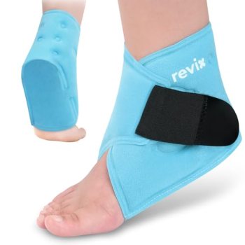 REVIX Ankle Ice Pack Wrap for Plantar Fasciitis & Foot Pain Relief
