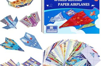 Paper Airplane Kits with 16 Classic Designs