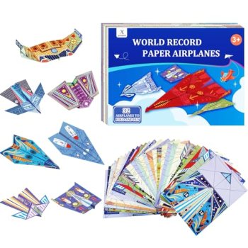 Paper Airplane Kits with 16 Classic Designs