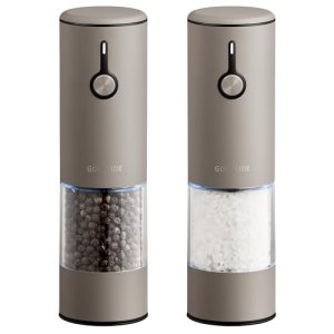 Stainless Steel Rechargeable Electric Salt and Pepper Grinder Set