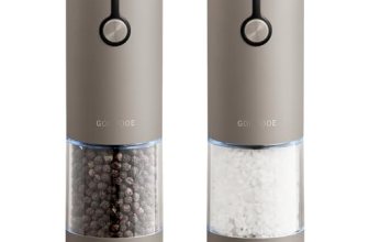 Stainless Steel Rechargeable Electric Salt and Pepper Grinder Set