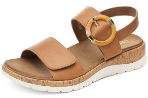 UBFEN Womens Low Wedge Walking Sandals with Arch Support