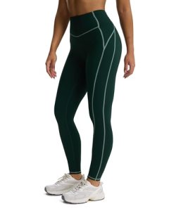Aoxjox Women’s Lexi Lined Leggings (Forest Green/Sage Green, Small)