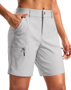 Women’s 7″ Hiking Golf Quick Dry Cargo Shorts with Pockets Sleet XS