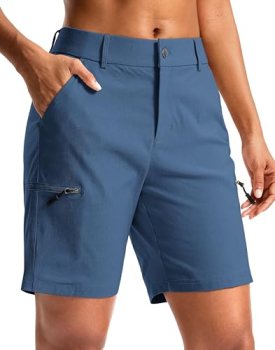 Women’s 7″ Hiking Golf Quick Dry Cargo Shorts with Pockets Slate Blue XS