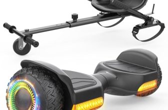 Gyroor G13 Hoverboard with Seat Attachment 6.5″ All-Terrain Go Kart Black