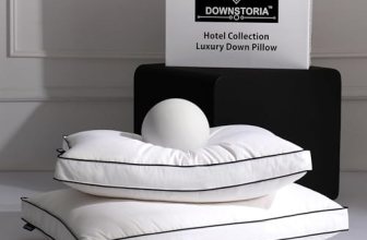 DOWNSTORIA Feather Down Pillows King Size Set of 2 with Gusset