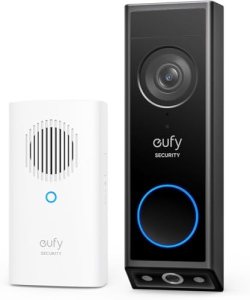 eufy Security Video Doorbell E340 Kit with Chime, 2K FHD, Built-in 8GB
