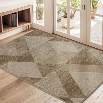 COSY HOMEER Entryway Rugs Doormat 32″x48″,Non-Slip Absorbent Door Mat,Beige