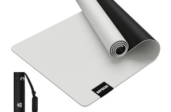 HAPBEAR Large Yoga Mat 72”x30”, 5mm Thick Double-Sided Rubber Workout Mat