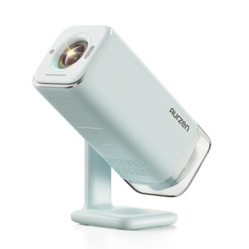 Aurzen BOOM Air Google TV Portable Projector with USB-C Powered, Green