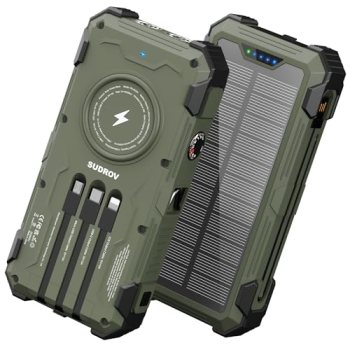 Sudrov Solar Power Bank 20000mAh