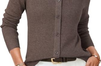Arach&Cloz Women’s Cardigan Sweaters Business Casual Tops Coffee S