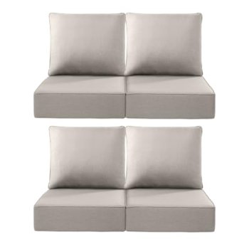 ACTREST Luxury 24x24x6 Inch Outdoor Chair Cushions Set of 4