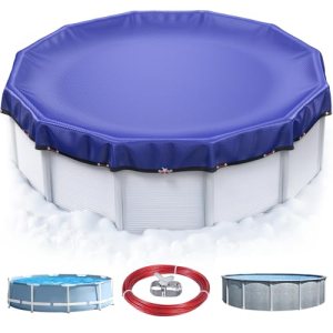 UIRWAY [200GSM Heavy Duty] 33FT Winter Pool Cover 2026 Upgrade Pool Cover for Ab