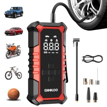 GOOLOO A6 Gear 160 PSI & 7500mAh Tire Inflator Portable Air Compressor