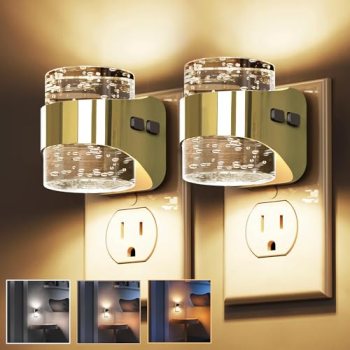 L LOHAS LED Night Lights Plug into Wall,3CCT Bubble Night Light