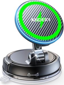ANDERY Only for iPhone Magsafe Car Mount Charger [15W Fast Wireless Charge
