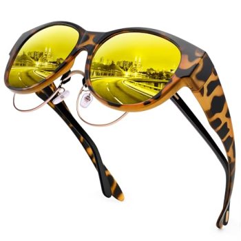 URUMQI Night Vision Driving Glasses Fit Over Eyeglasses for Women