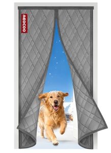 AEOCOO Insulated Door Curtains, Fit Size up to 36 x 80 Inches for Doorways/Front