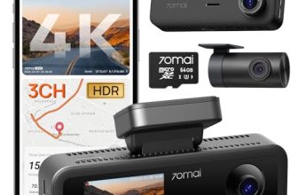 70mai 4K Dash Cam Front and Rear Inside