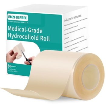 Hydrocolloid Roll for Wound Care Gentle Self-Adhesive 12FT