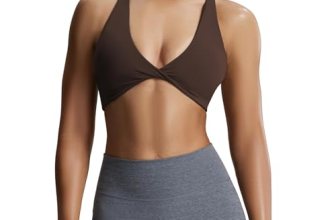 Aoxjox Metamorph Sienna Twist Sports Bra (Mulch, X-Small)