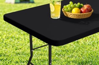 homing Rectangle Table Cloth Cover 6 Foot Black Elastic Fitted Tablecloth