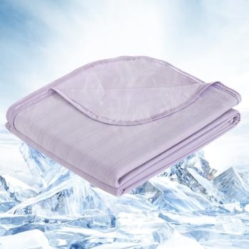 OIGAE Cooling Blanket Oversized 96″x120″ for Hot Sleepers Summer Blanket