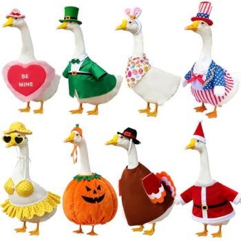 8 Set Holiday Porch Goose Outfits All Seasons Bundle for Valentine St. Patrick E
