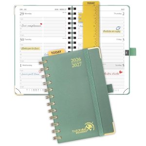 POPRUN Pocket Calendar 2026-2027 for Purse, 4″ x 6.25″ Small Weekly Planner