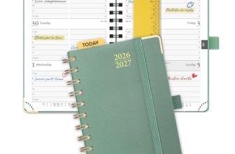 POPRUN Pocket Calendar 2026-2027 for Purse, 4″ x 6.25″ Small Weekly Planner