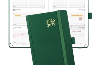 POPRUN 2026-2027 Academic Small Weekly Planner, 4″ x 6.25″ Purse Calendar